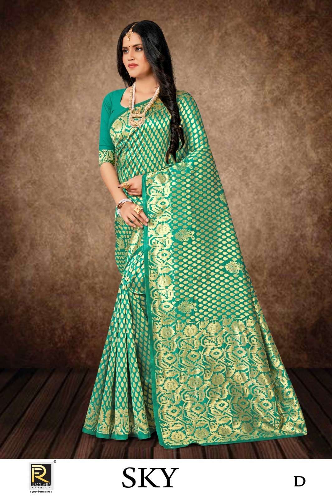 Ronisha Sky  banarasi Silk Saree Wholesale catalog