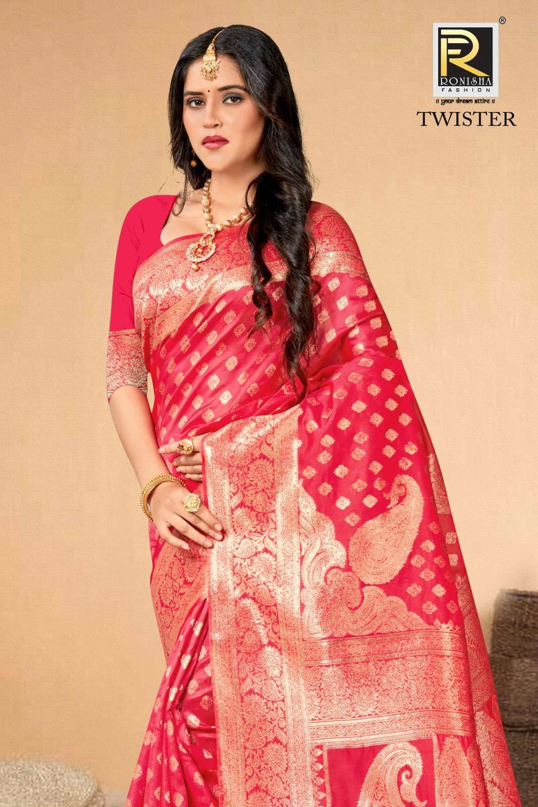 Ronisha Twister banarasi silk Saree Wholesale catalog