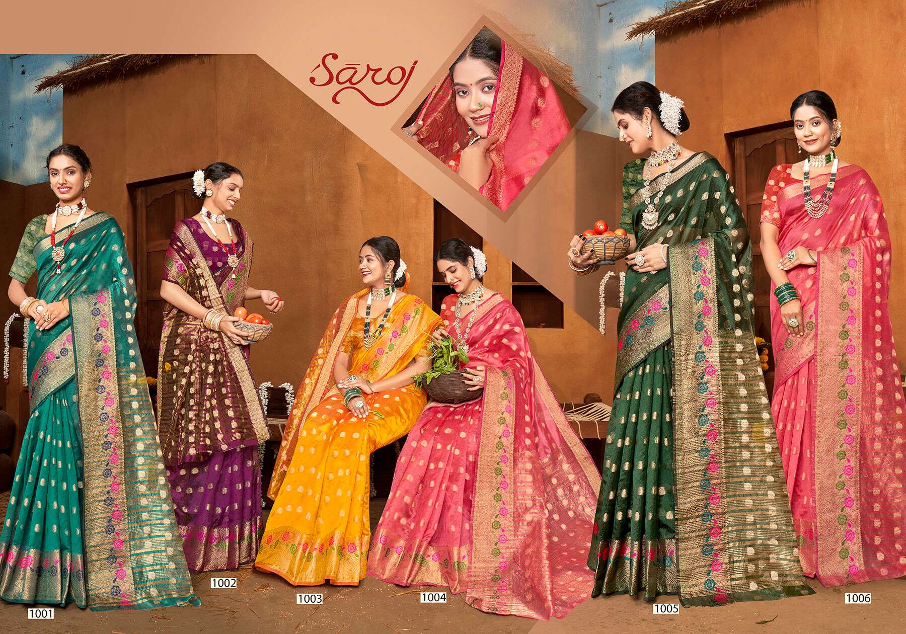 Sakhi Saheli vol.2 Soft organza silk Saree 