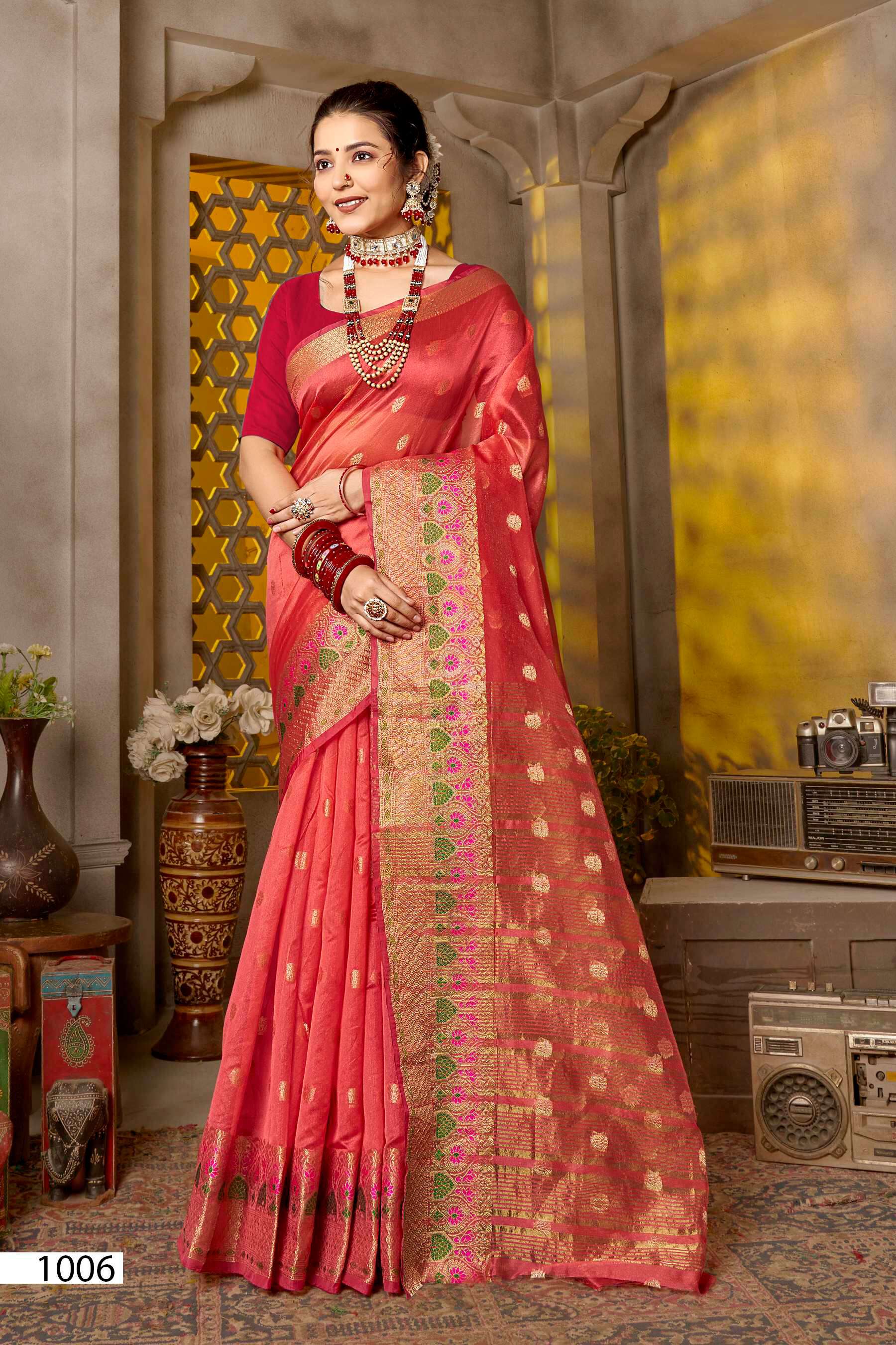 Sakhi Saheli vol.3 Soft organzaa silk Saree 