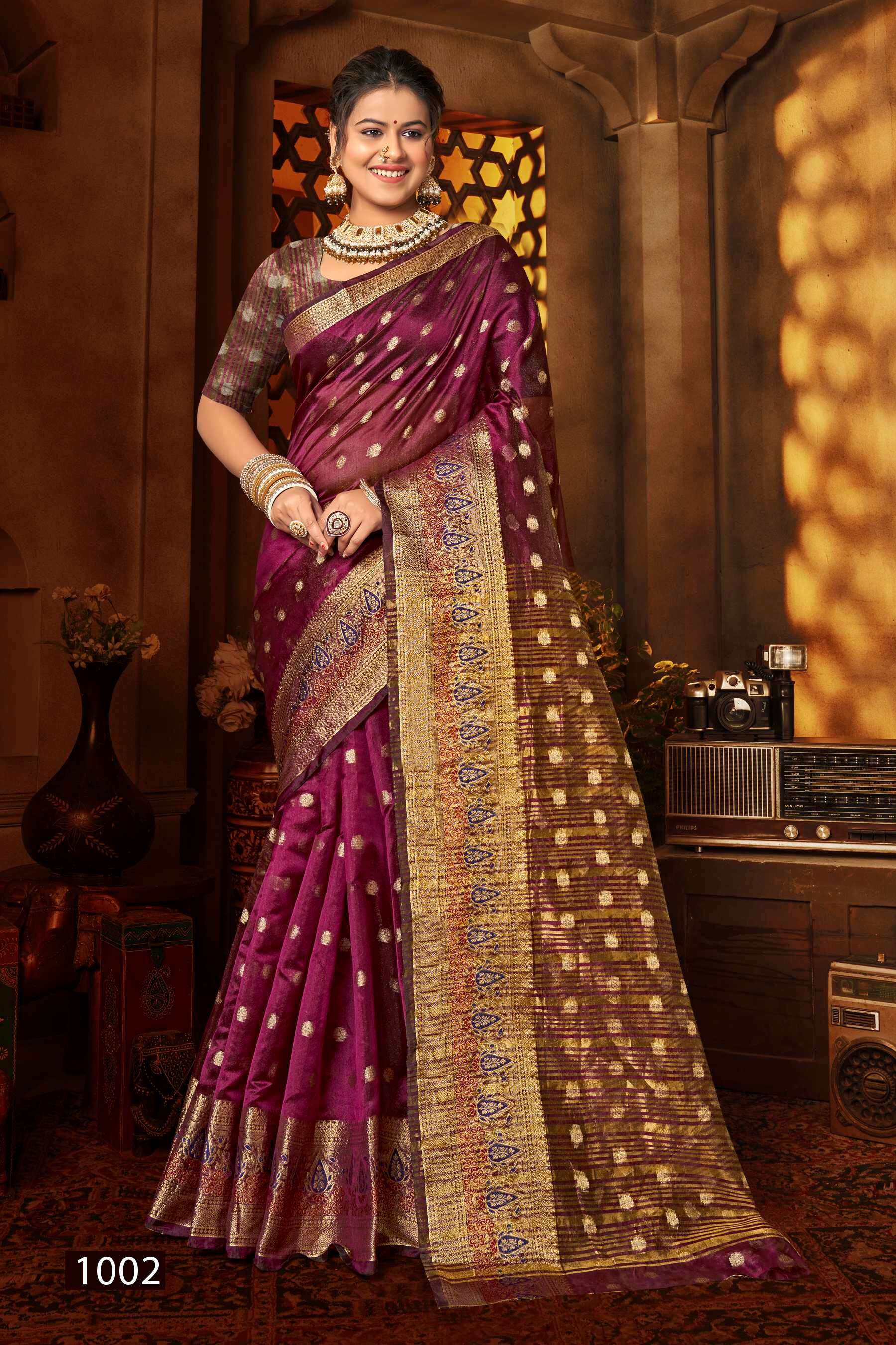 Sakhi Saheli vol.5 Soft organzaa silk Saree 