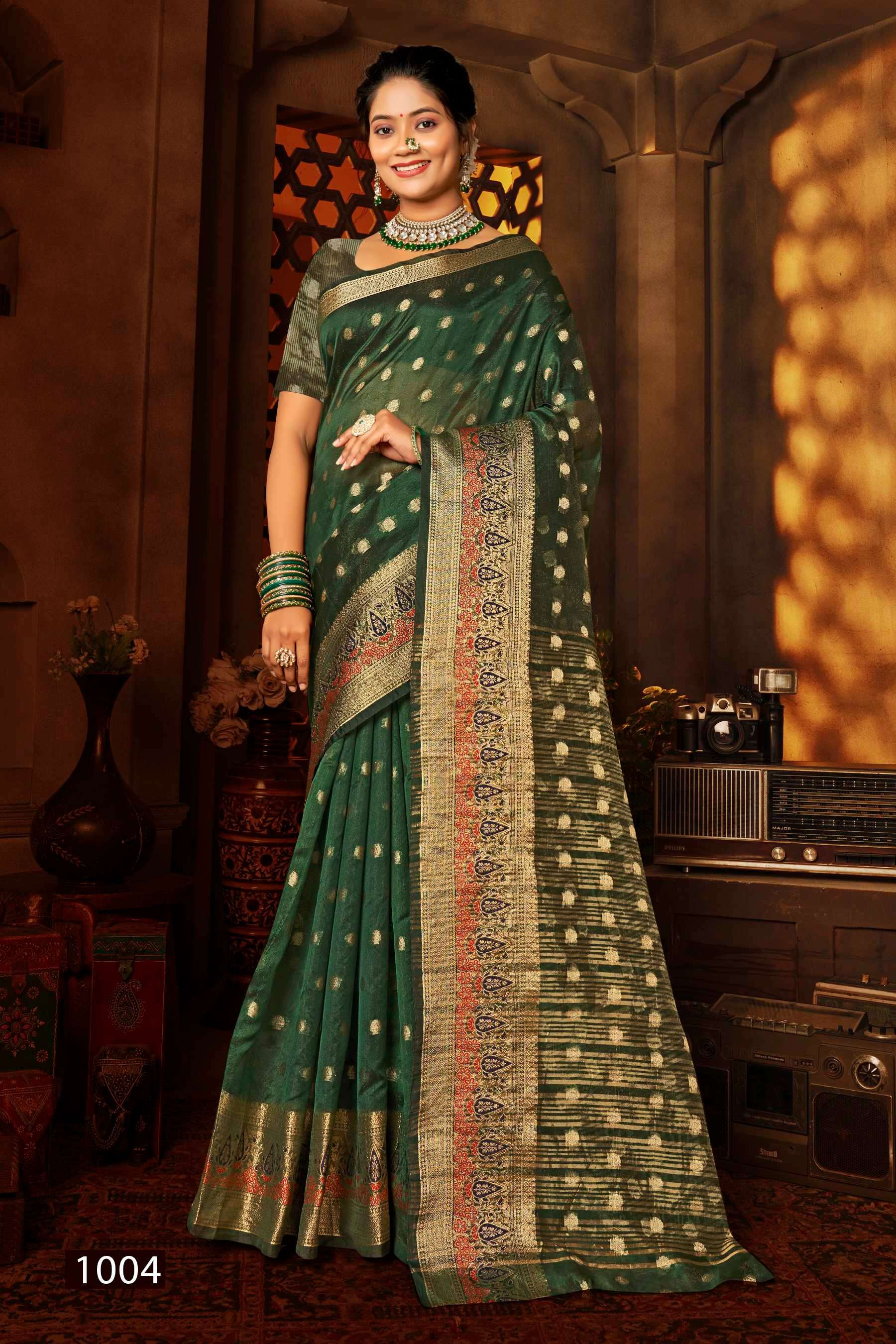 Sakhi Saheli vol.5 Soft organzaa silk Saree 