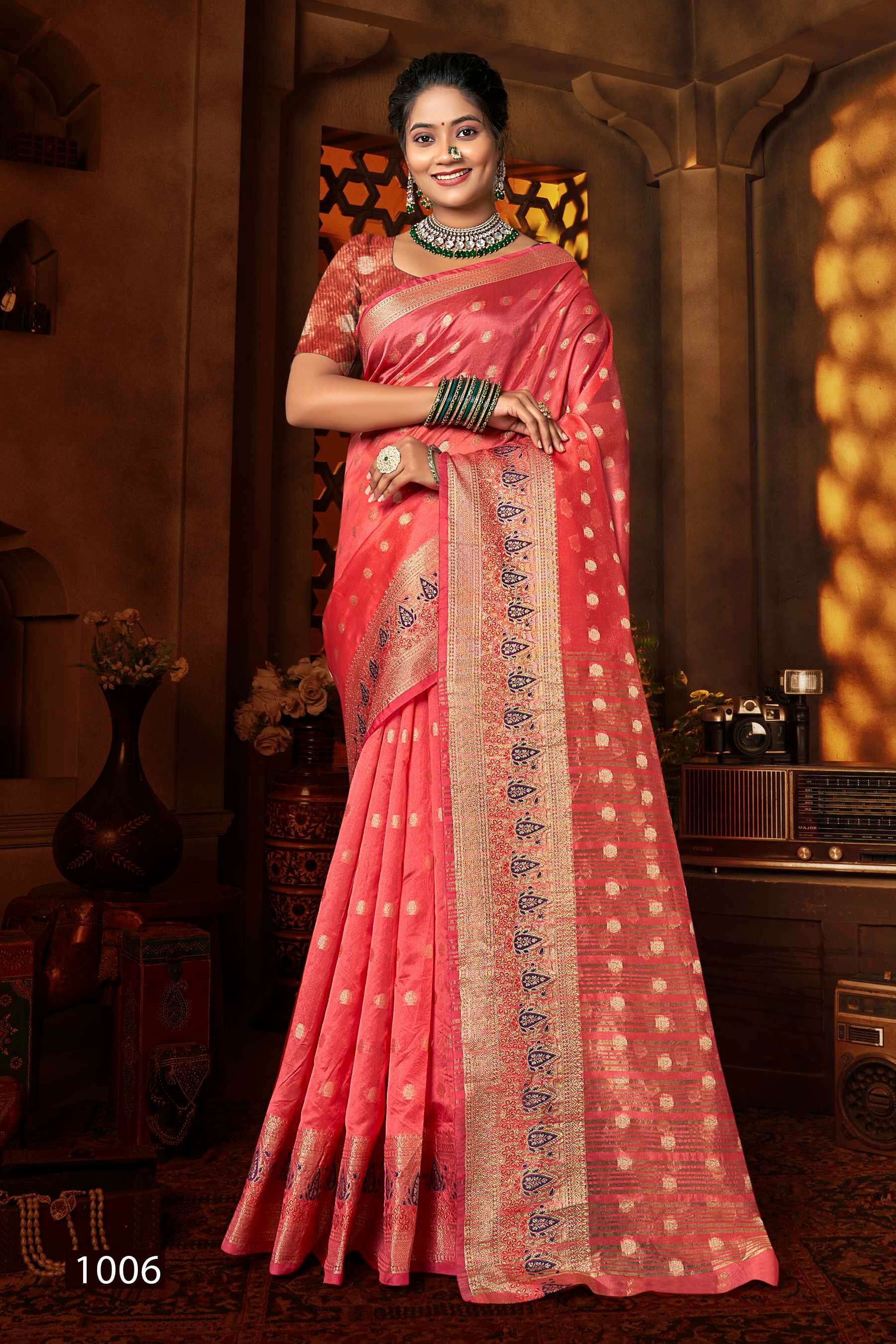 Sakhi Saheli vol.5 Soft organzaa silk Saree 