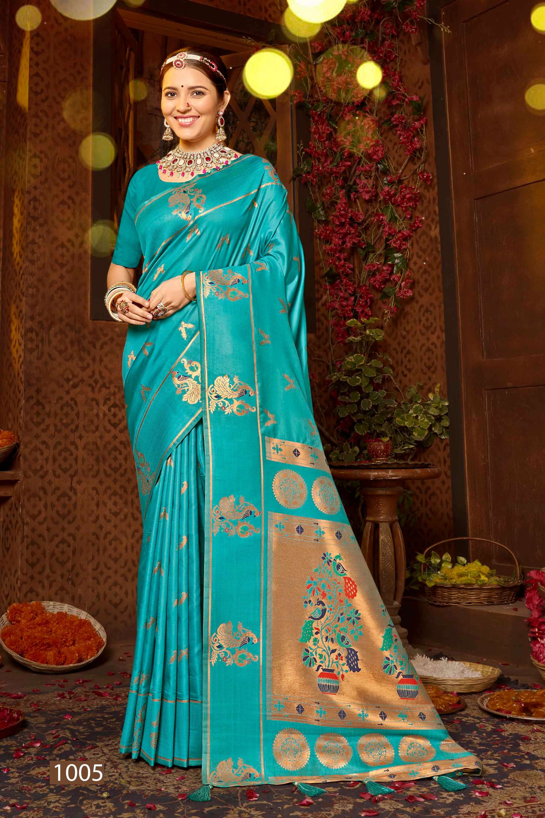 Saroj Paarvati vol.1 50*600 silk saree Wholesale catalog    