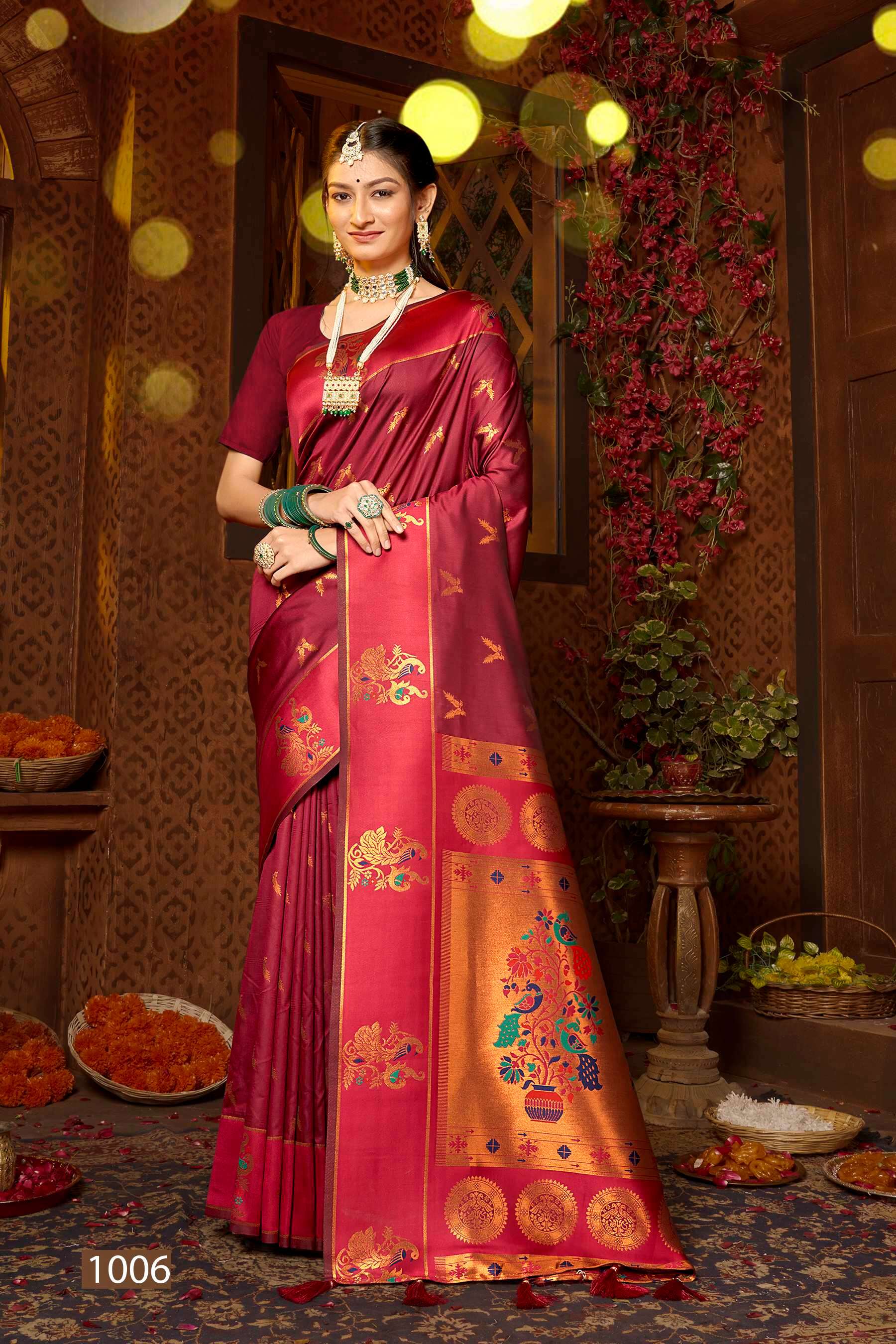 Saroj Paarvati vol.1 50*600 silk saree Wholesale catalog    