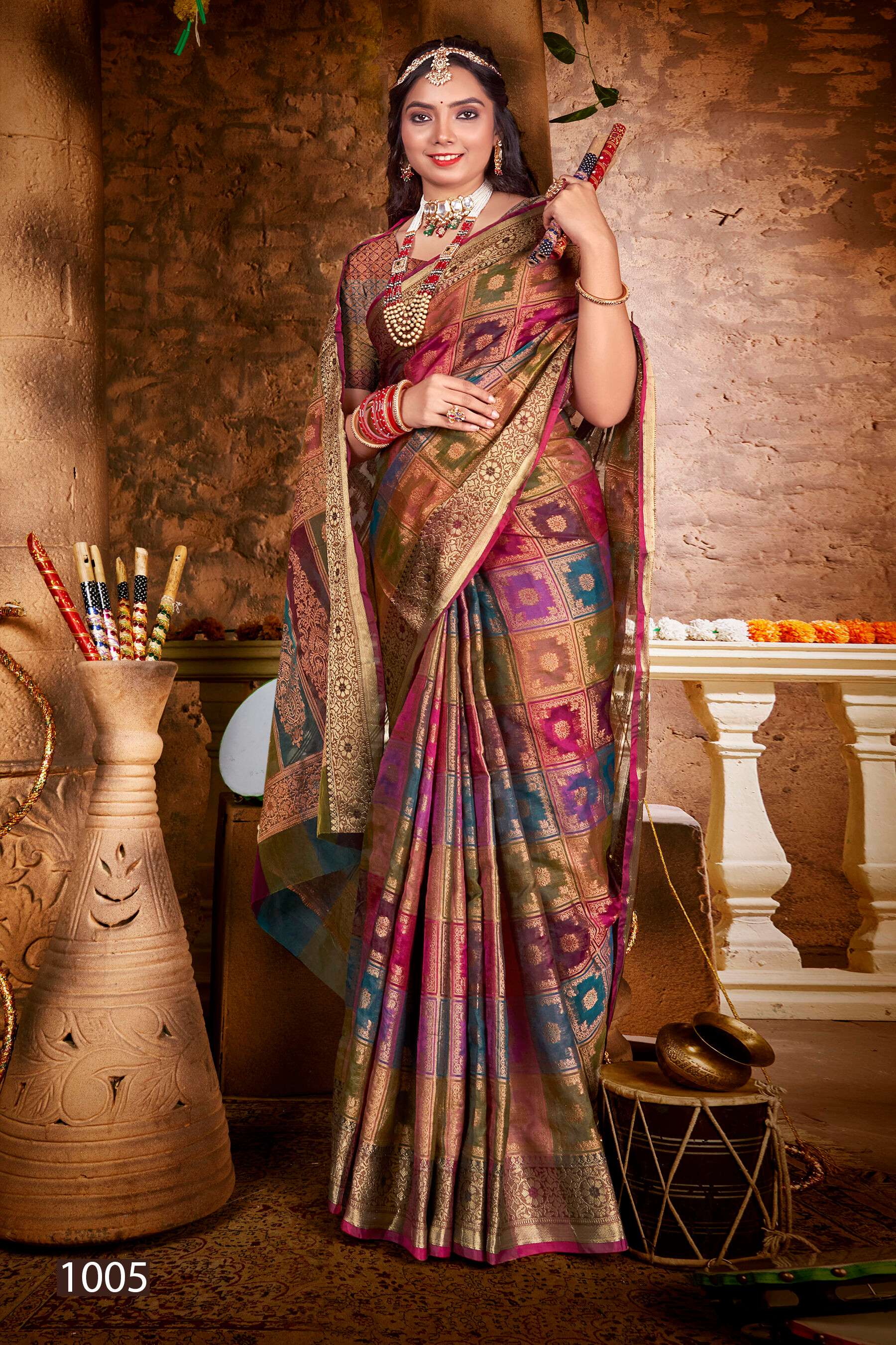 Saroj  Sabyasachi Soft organza Saree Wholesale catalog    