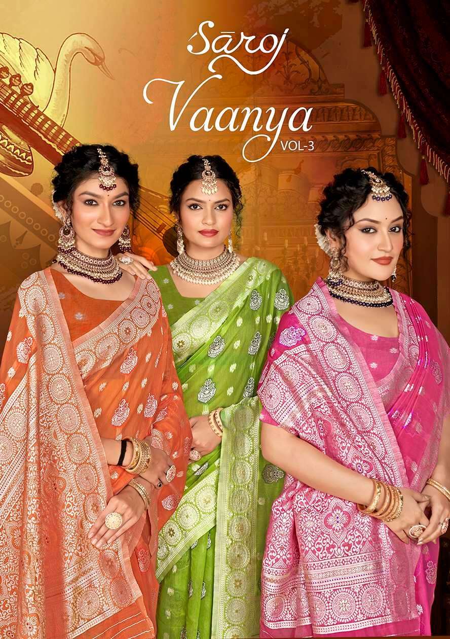 Saroj Vaanyaa vol.3  Soft cotton Saree Wholesale catalog
