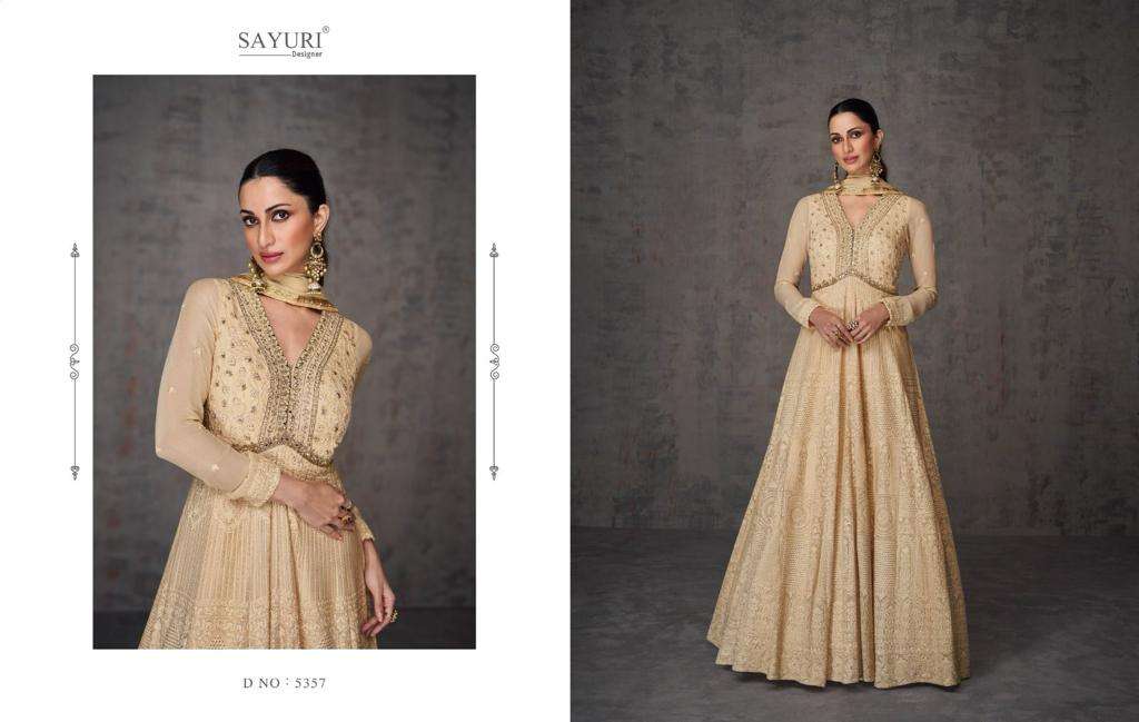 Sayuri Ameena Real Georgette Gown With Dupatta Wholesale catalog
