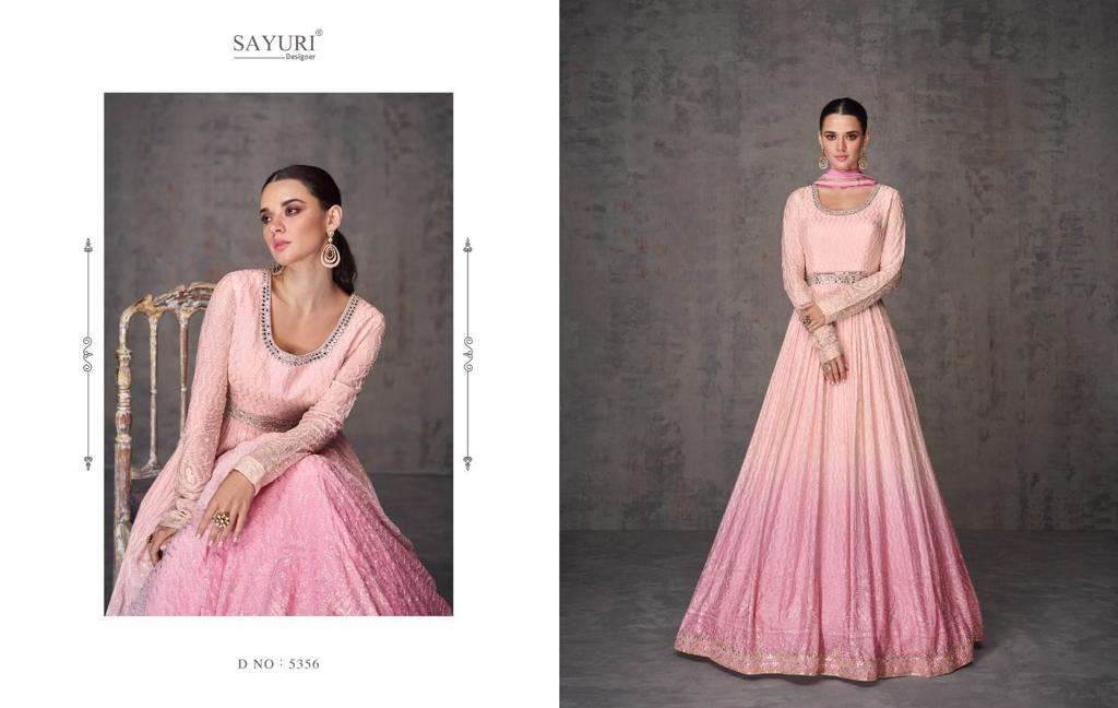 Sayuri Ameena Real Georgette Gown With Dupatta Wholesale catalog
