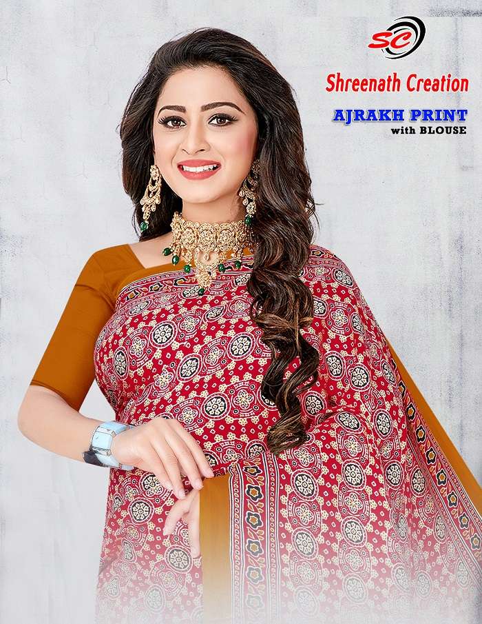 SC Ajarakh Print Vol-1 -Cotton Saree -Wholesale Catalog