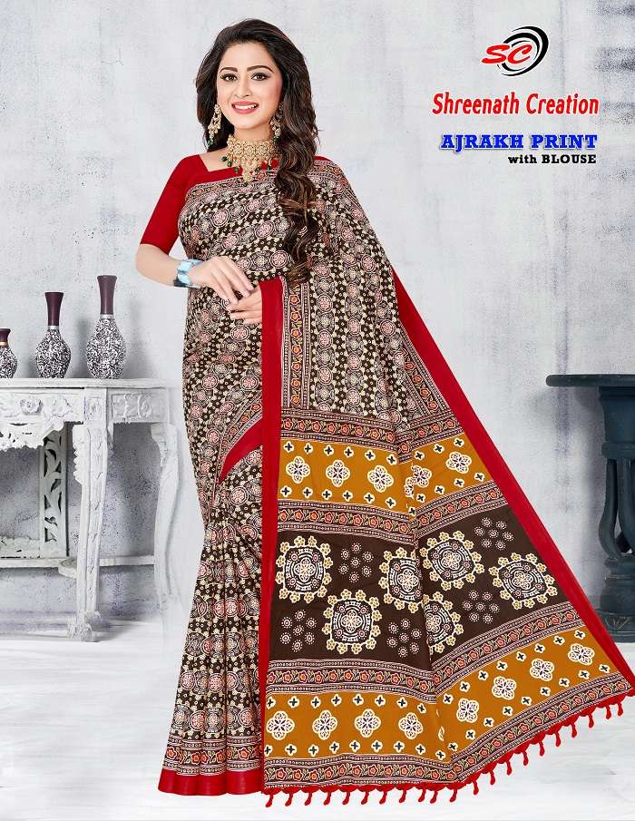 SC Ajarakh Print Vol-1 -Cotton Saree -Wholesale Catalog