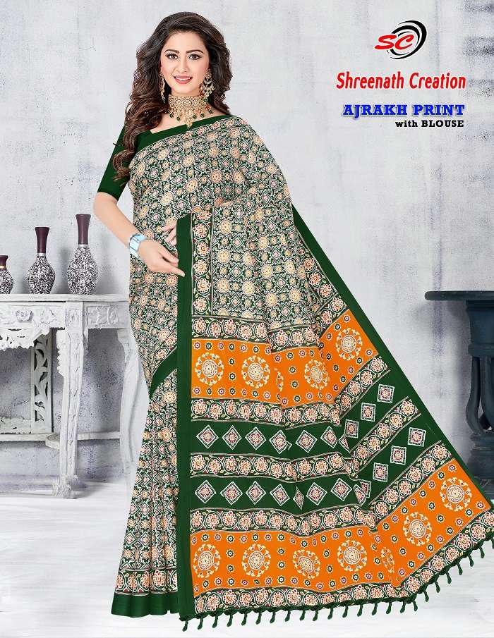 SC Ajarakh Print Vol-1 -Cotton Saree -Wholesale Catalog