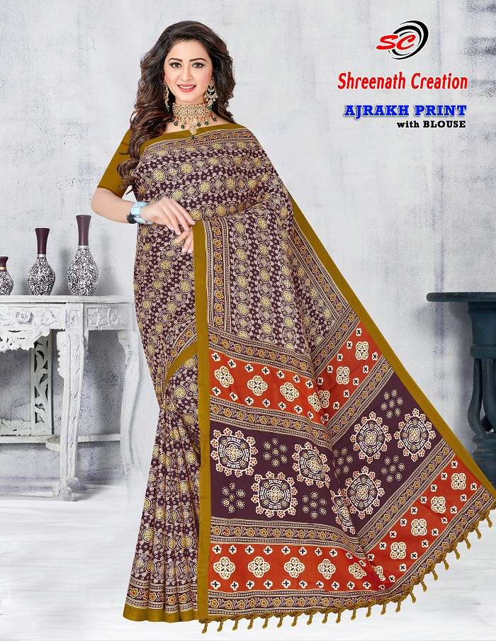 SC Ajarakh Print Vol-1 -Cotton Saree -Wholesale Catalog
