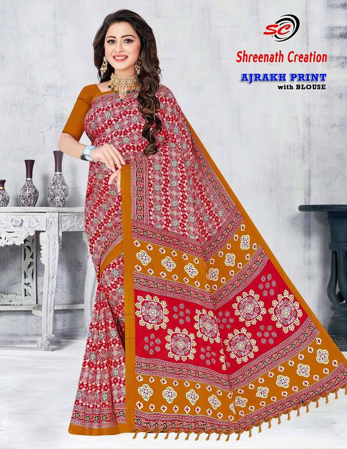 SC Ajarakh Print Vol-1 -Cotton Saree -Wholesale Catalog