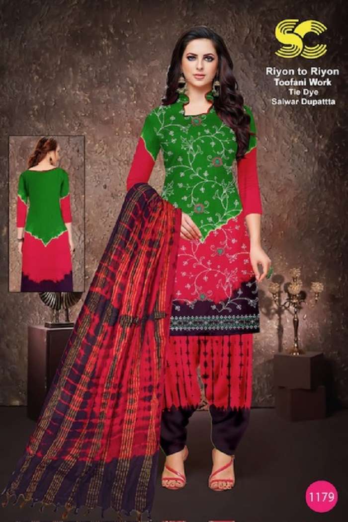 SC Rayon To Rayon Toofani Work -Dress Material -Wholesale Catalog