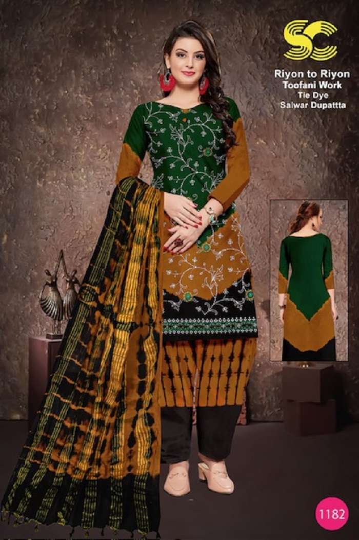 SC Rayon To Rayon Toofani Work -Dress Material -Wholesale Catalog