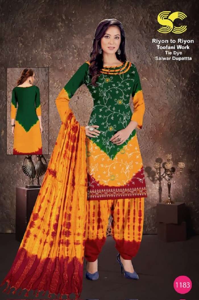 SC Rayon To Rayon Toofani Work -Dress Material -Wholesale Catalog