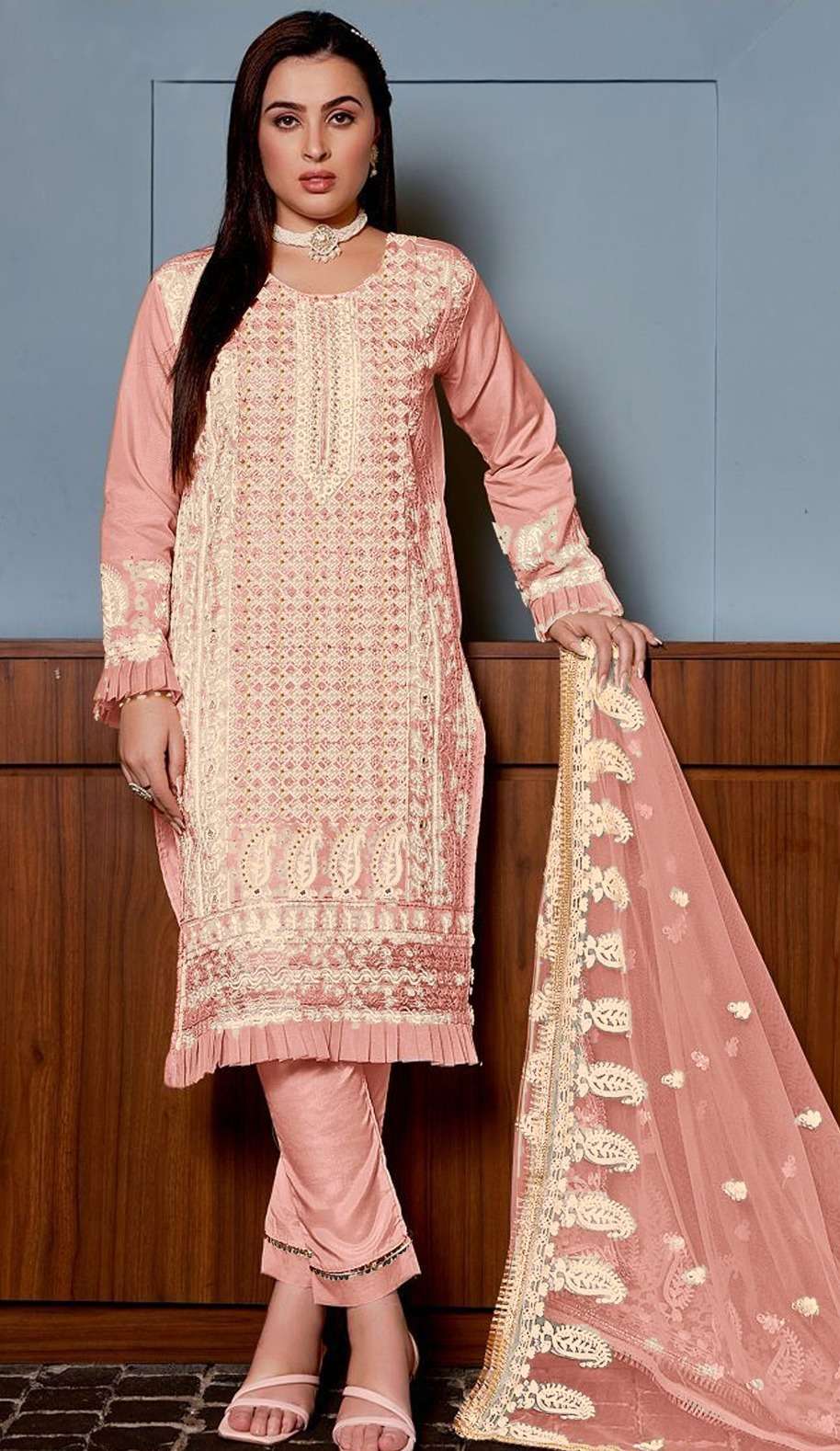 Serine S 218 A To D Organza Embroidered Pakistani Suits Wholesale catalog