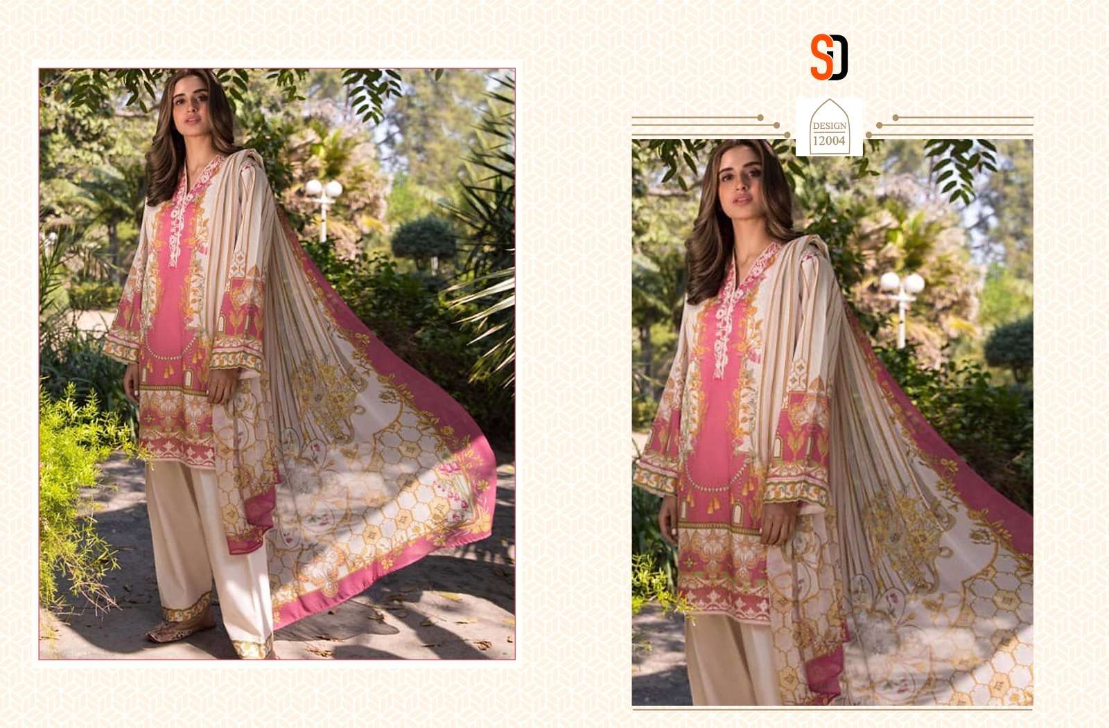 Shraddha Vintage Vol 12 Cotton Dupatta Pakistani Suits Wholesale catalog