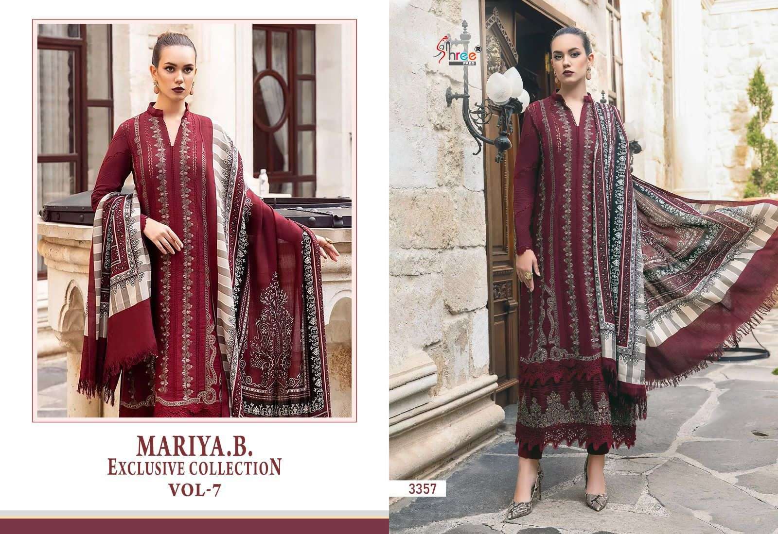 Shree Mariya B Vol 7 Cotton Dupatta Pakistani Suits Wholesale catalog