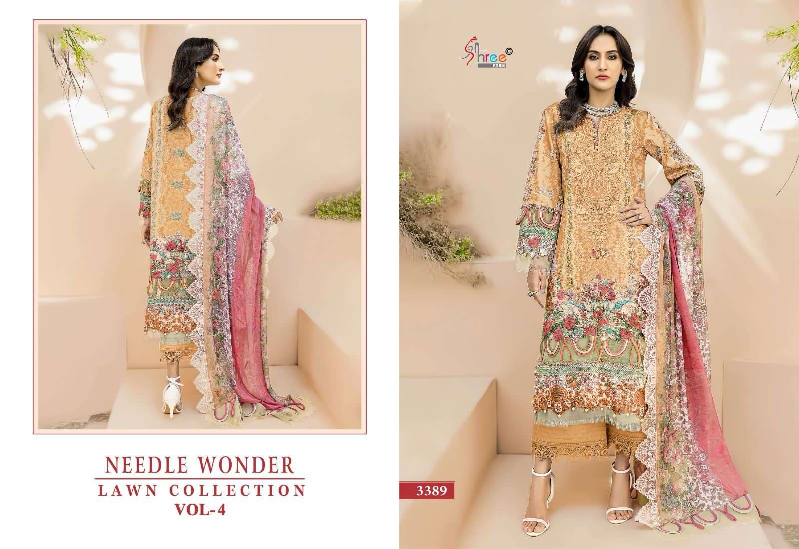Shree Needle Wonder Vol 4 Cotton Dupatta Salwar Suits Wholesale catalog