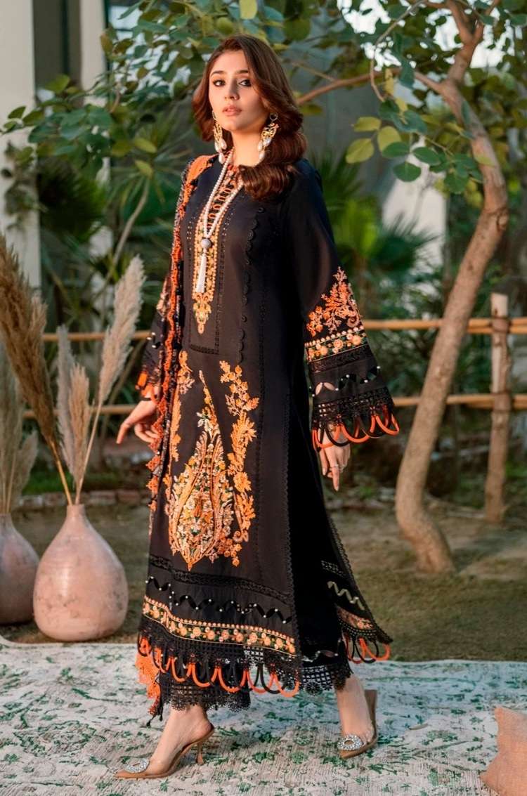 Taj 470 And 471 Chiffon Dupatta Pakistani Suits Wholesale catalog