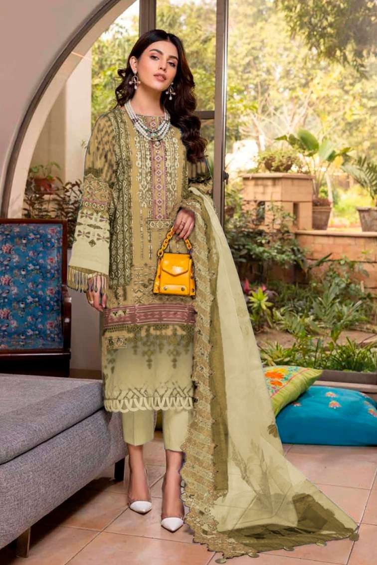Taj 480 And 481 Chiffon Dupatta Pakistani Suits Wholesale catalog