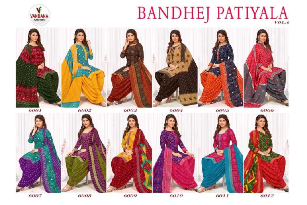 Vandana Bandhej Vol -6 -Dress Material -Wholesale Catalog