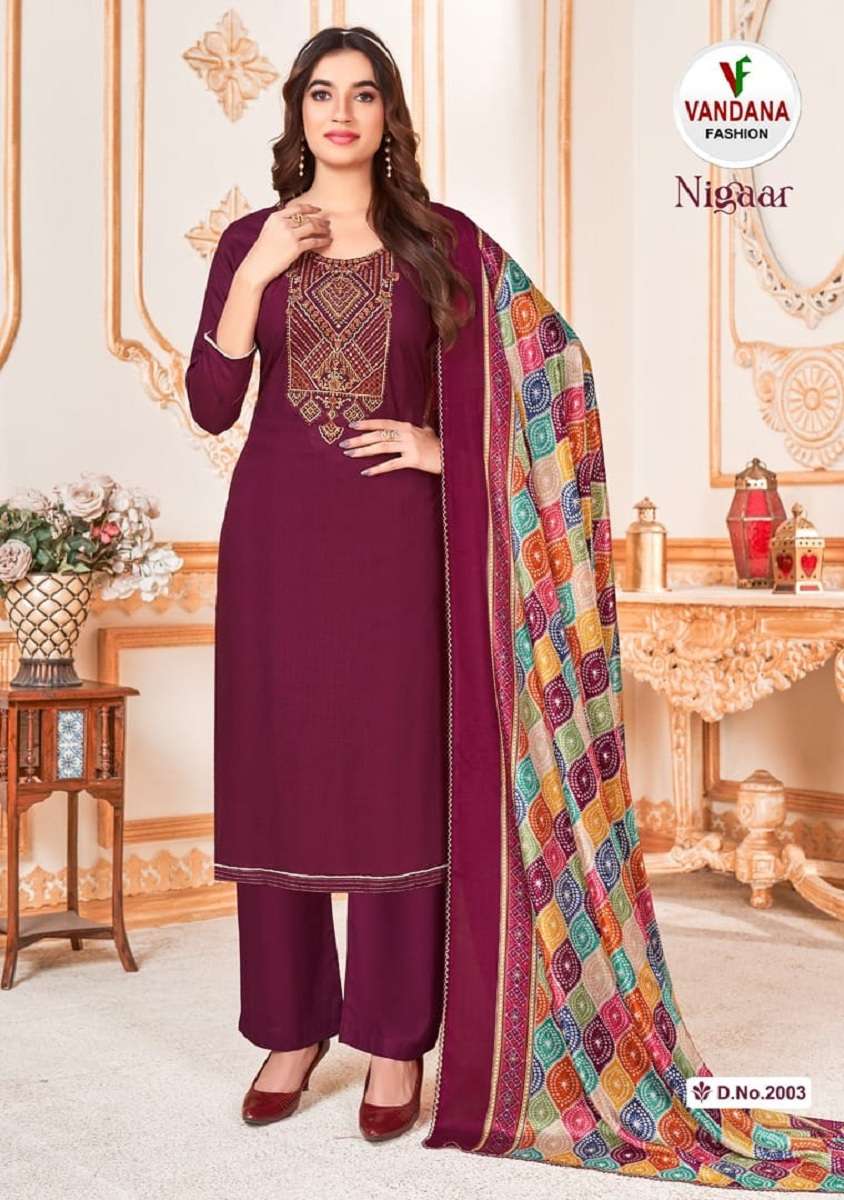 Vandana Nigaar Vol-2 -Dress Material -Wholesale Catalog