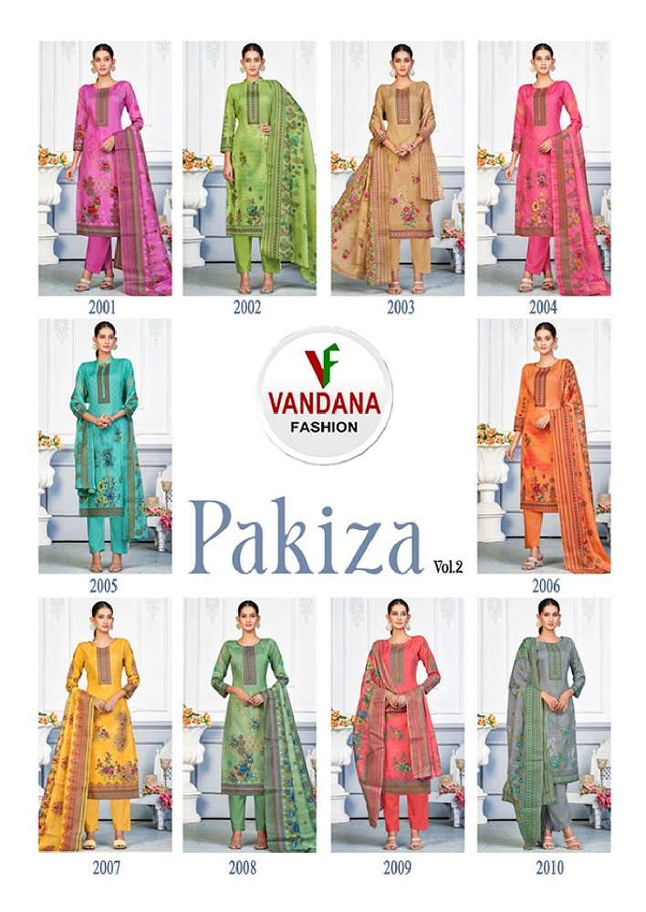 Vandana Pakiza Vol -2 -Dress Material -Wholesale Catalog