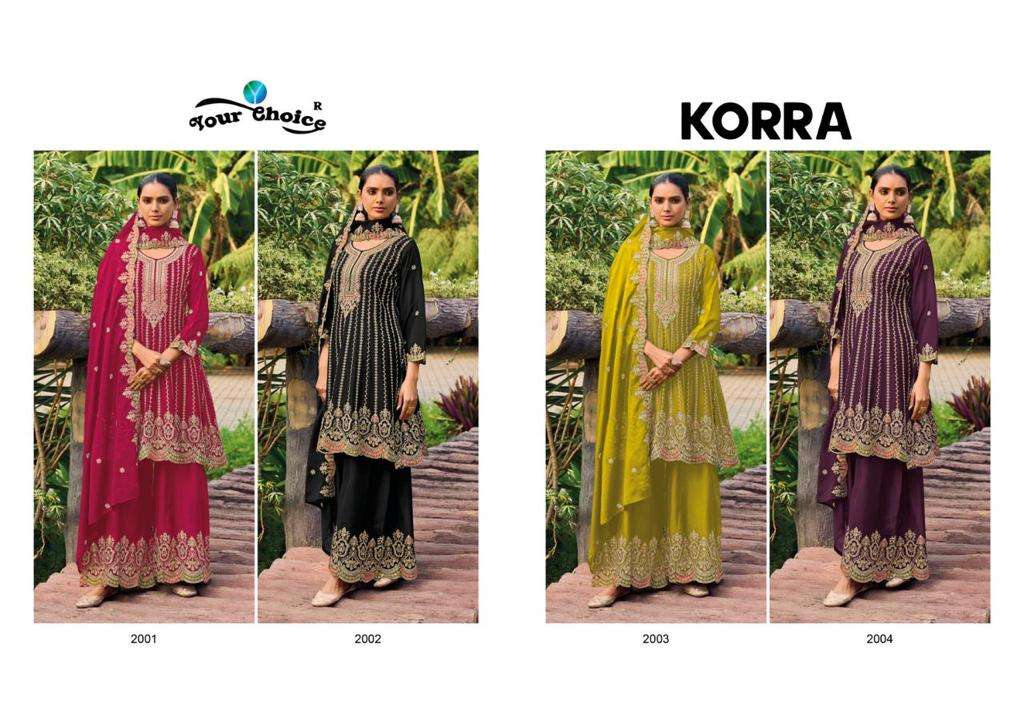 Your Choice Korra Chinnon Designer Salwar Suits Wholesale catalog