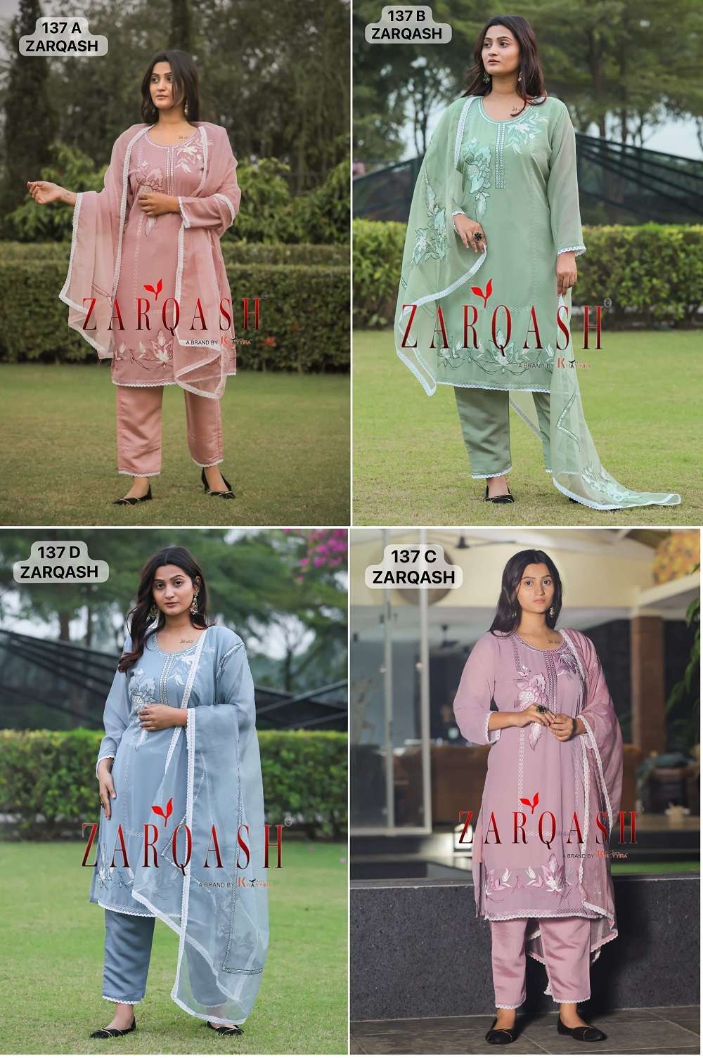 Zarqash Z 137 Salwar Suits Wholesale catalog