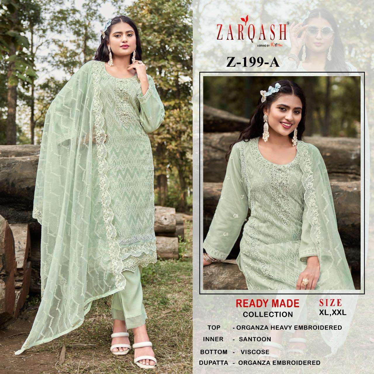 Zarqash Z 199 Pakistani Suits Wholesale catalog