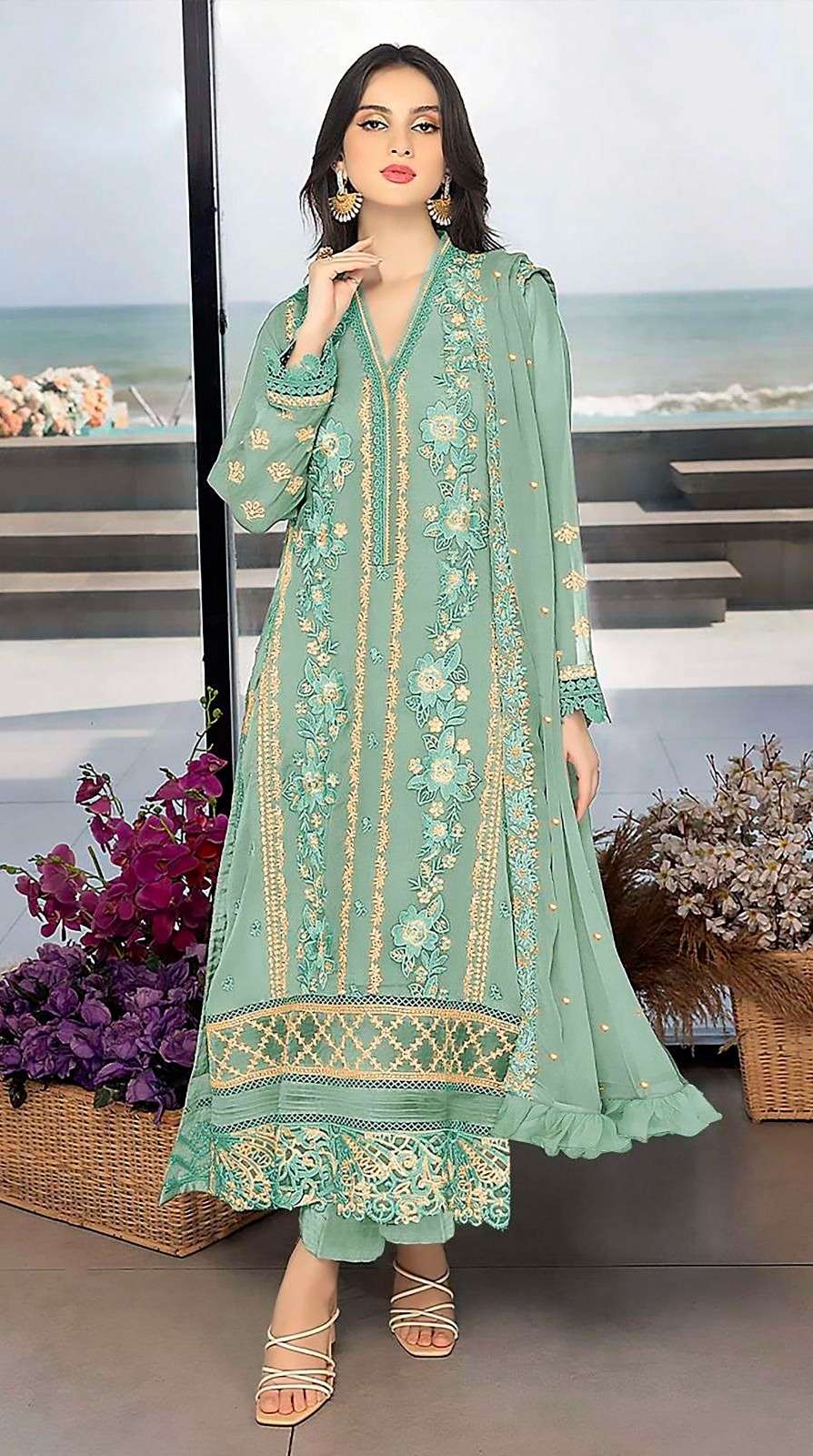 Zarqash Z 3093 Georgette Salwar Kameez Wholesale catalog