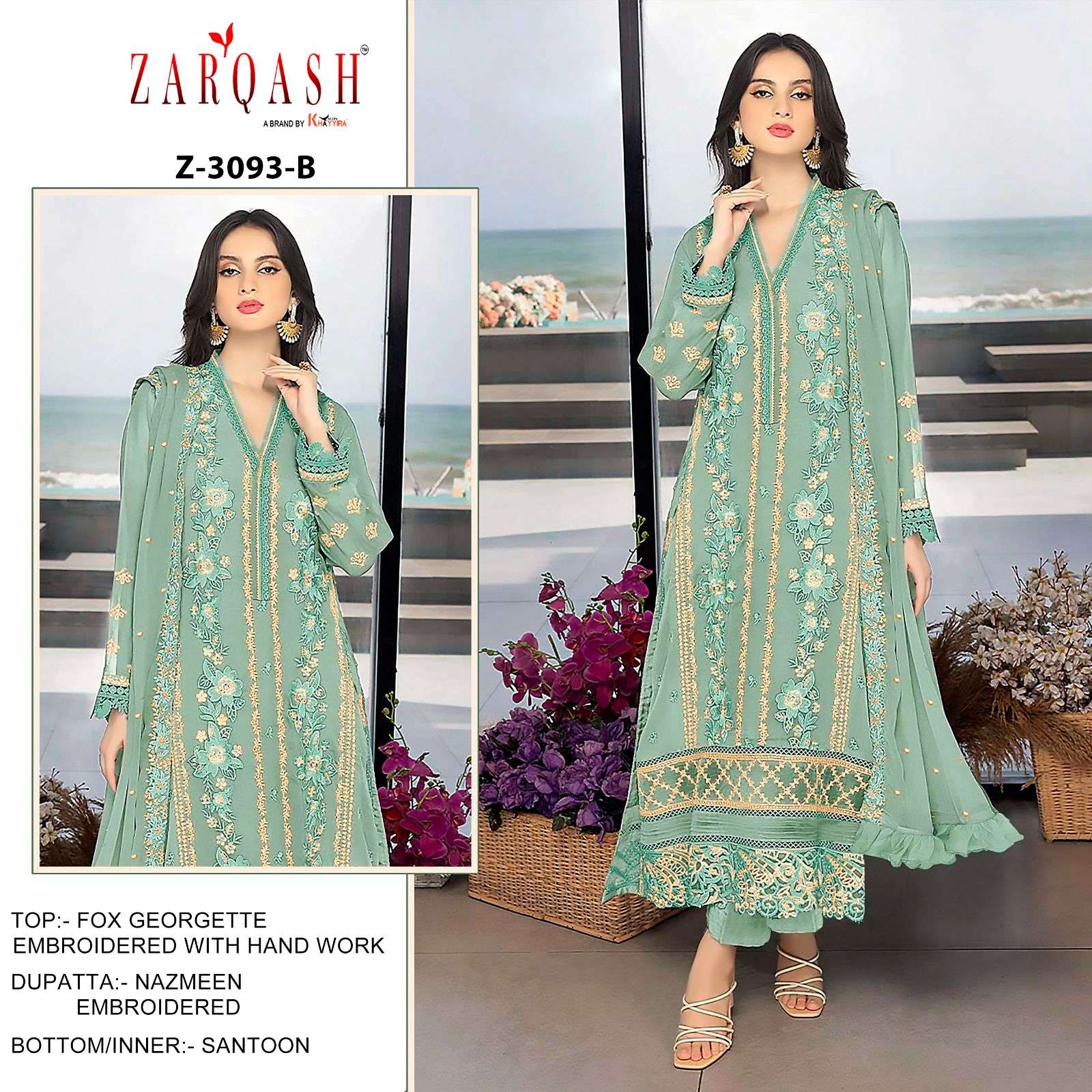 Zarqash Z 3093 Georgette Salwar Kameez Wholesale catalog