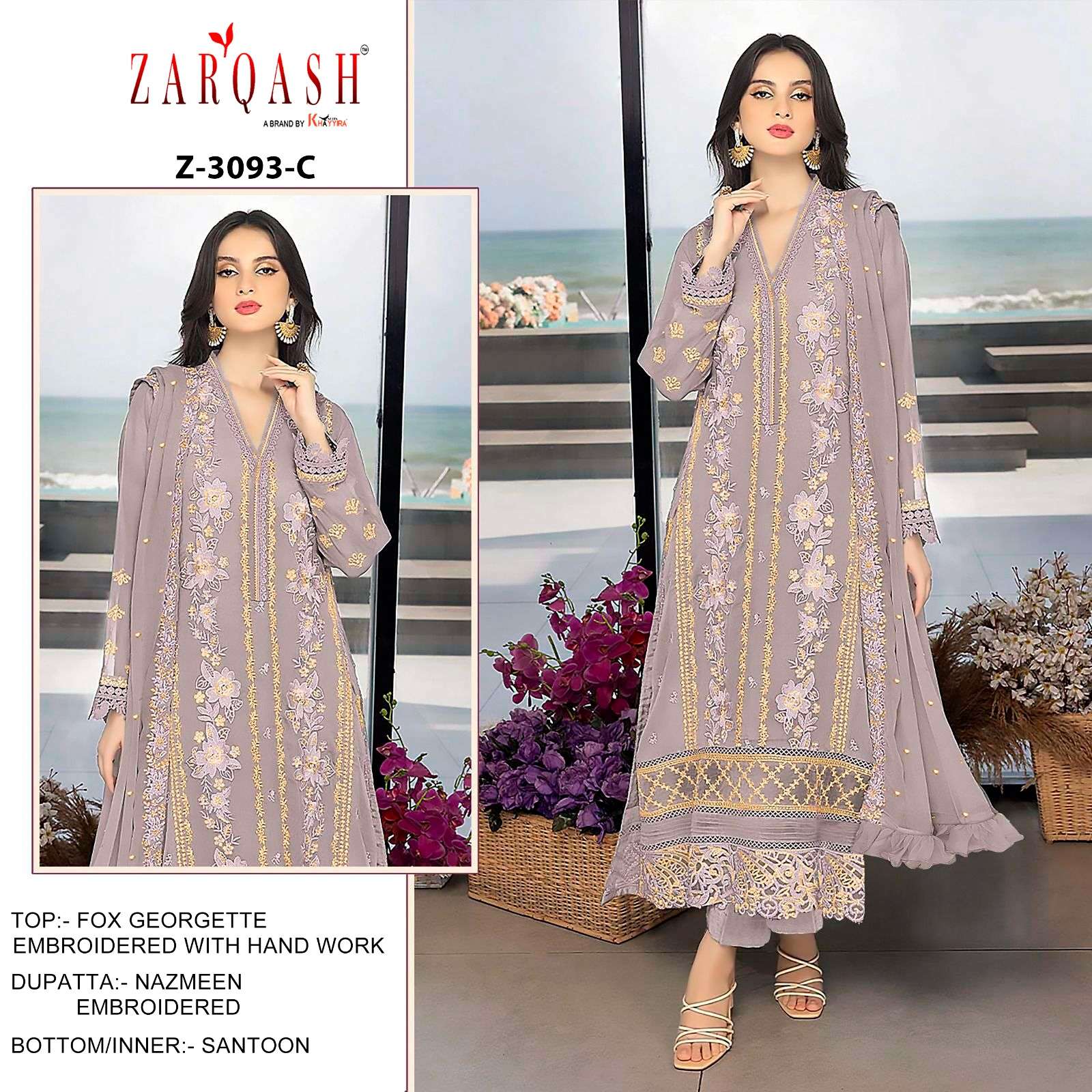 Zarqash Z 3093 Georgette Salwar Kameez Wholesale catalog