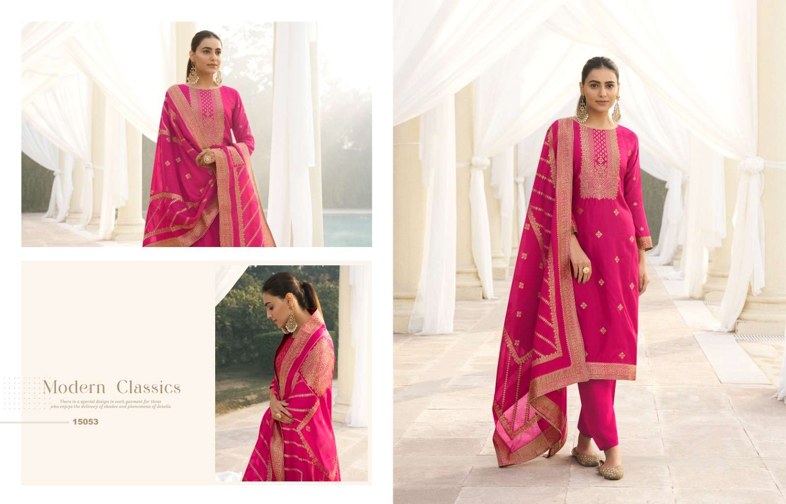 Zisa Olive 2 Silk Weaving Jacquard Designer Salwar Suits Wholesale catalog