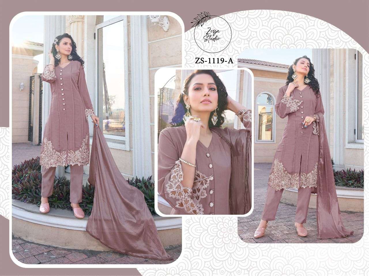 Zoya Studio 1119 Colours Designer Salwar Suits Wholesale catalog