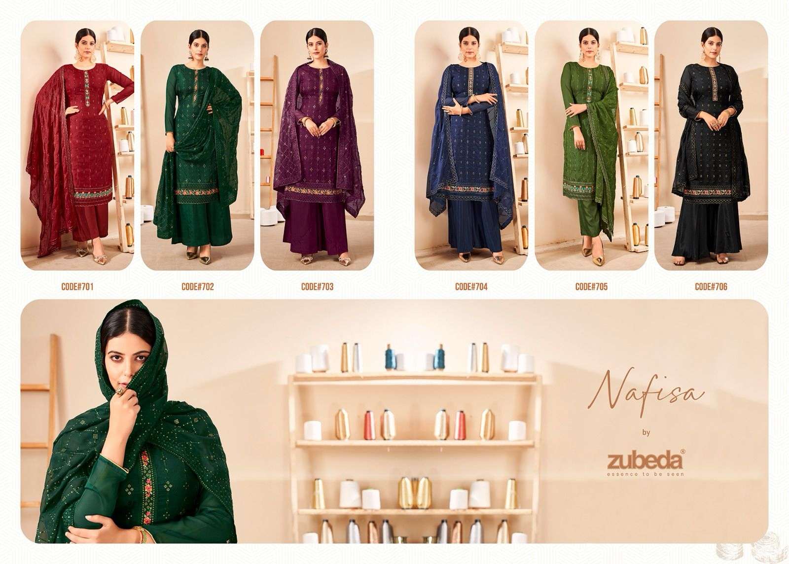 Zubeda Nafisa Fancy Embroidery Salwar Kameez Wholesale catalog