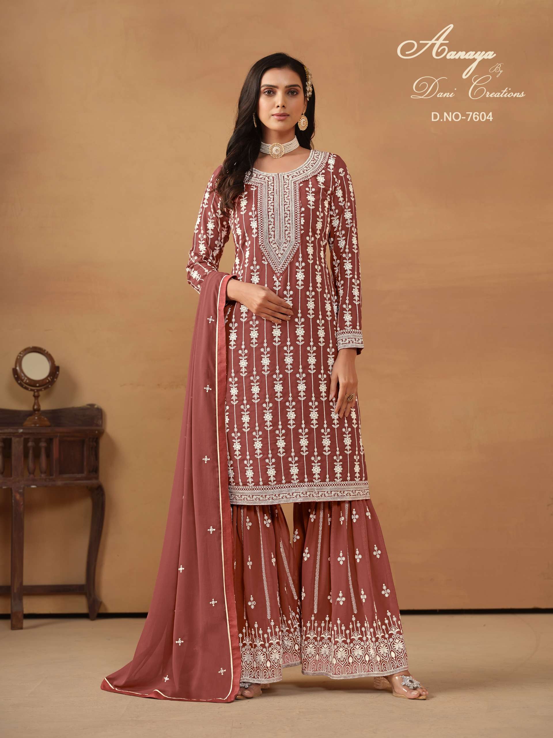 Aanaya Vol 7600 Party Wear Georgette Salwar Suits Wholesale catalog