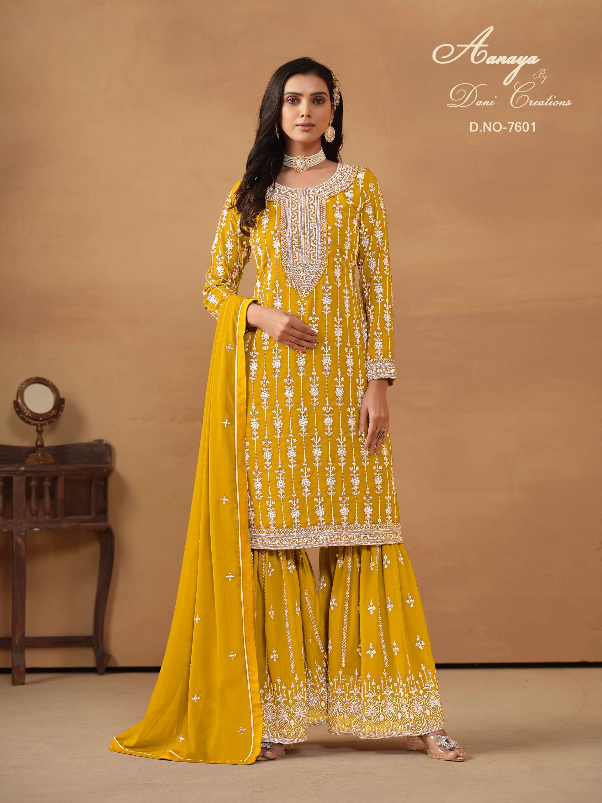 Aanaya Vol 7600 Party Wear Georgette Salwar Suits Wholesale catalog