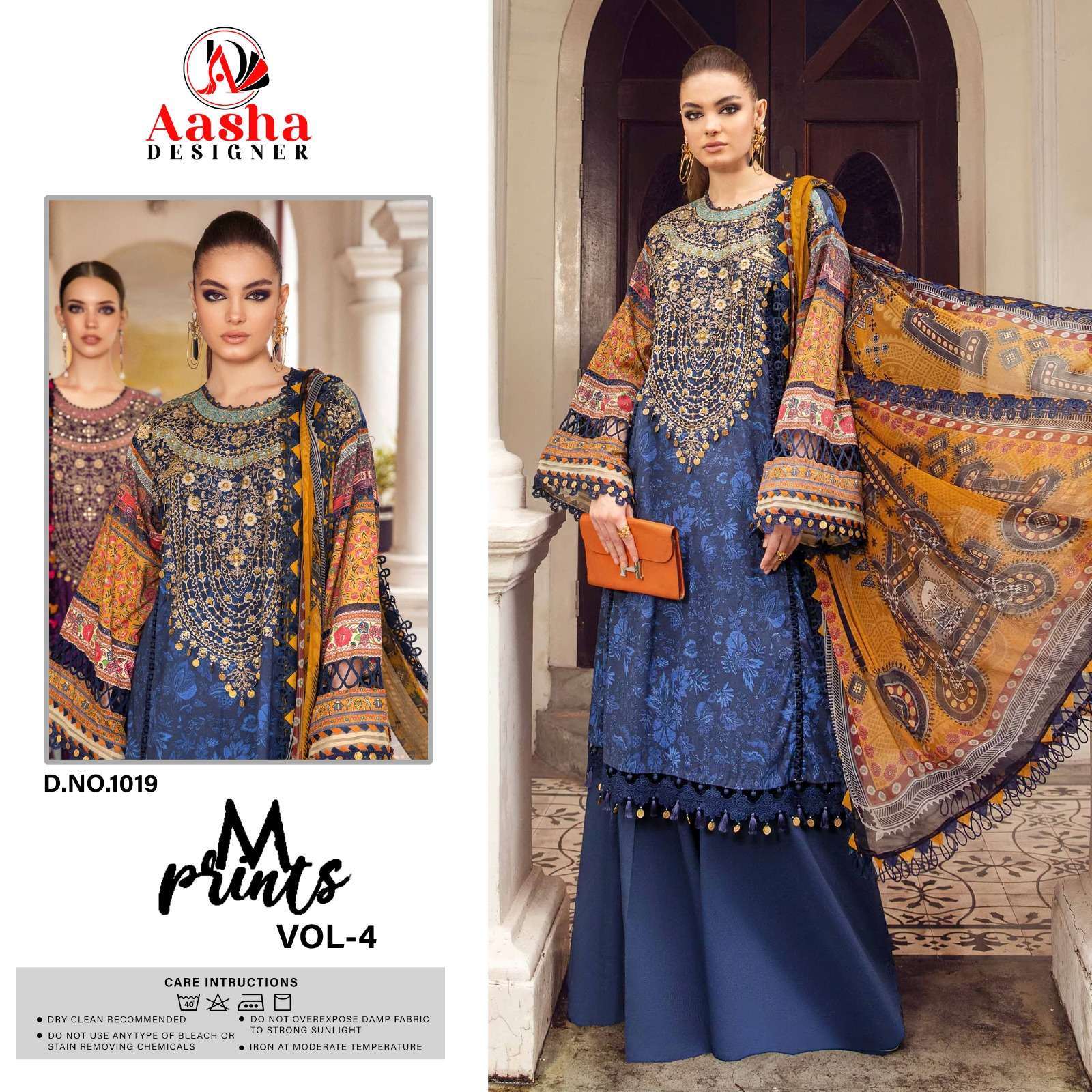 Aasha M Print Vol 4 Cotton Dupatta Pakistani Suits Wholesale catalog