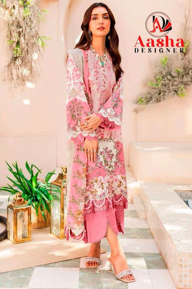 Aasha Needle Wonder Vol 3 Chiffon Dupatta Pakistani Suits Wholesale catalog
