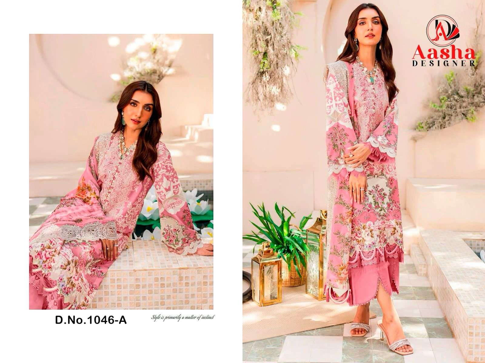 Aasha Needle Wonder Vol 3 Chiffon Dupatta Pakistani Suits Wholesale catalog