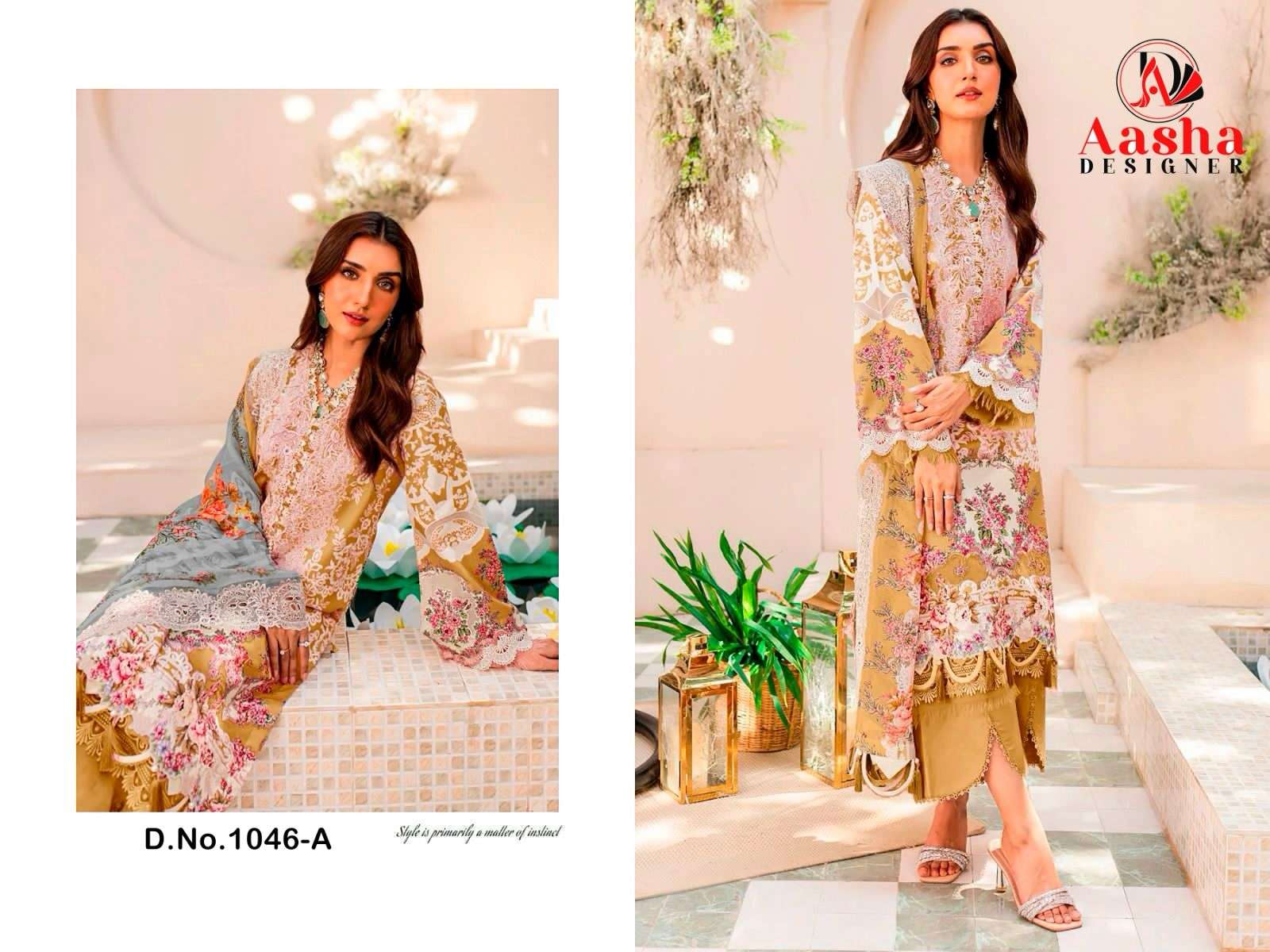Aasha Needle Wonder Vol 3 Chiffon Dupatta Pakistani Suits Wholesale catalog