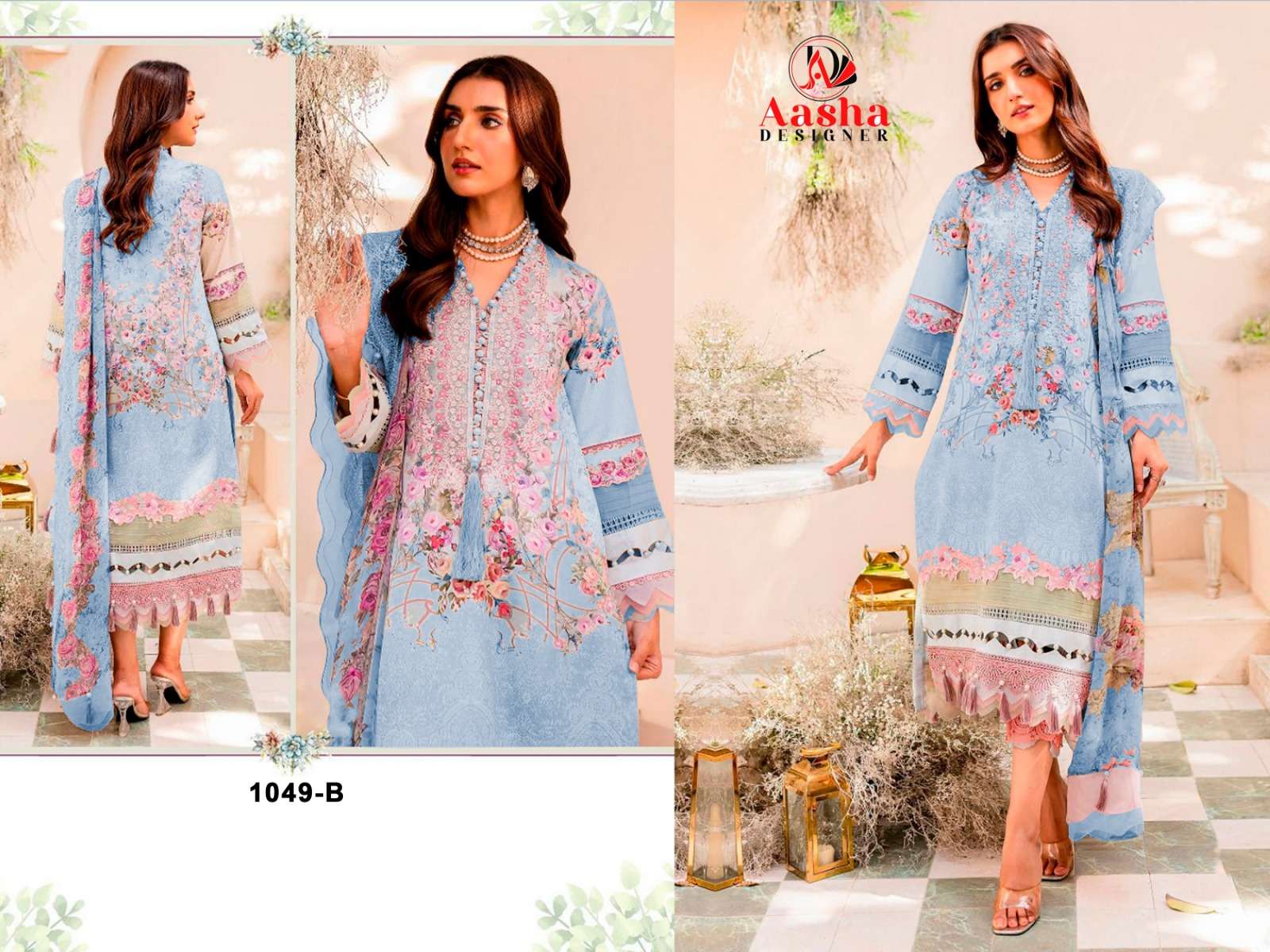 Aasha Needle Wonder Vol 4 Cotton Dupatta Pakistani Suits Wholesale catalog