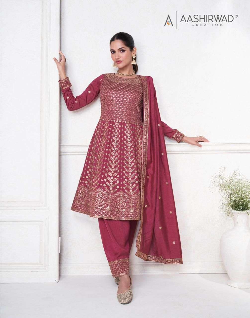 Aashirwad Gulkand Sargam Premium Silk Designer Salwar Suits Wholesale catalog