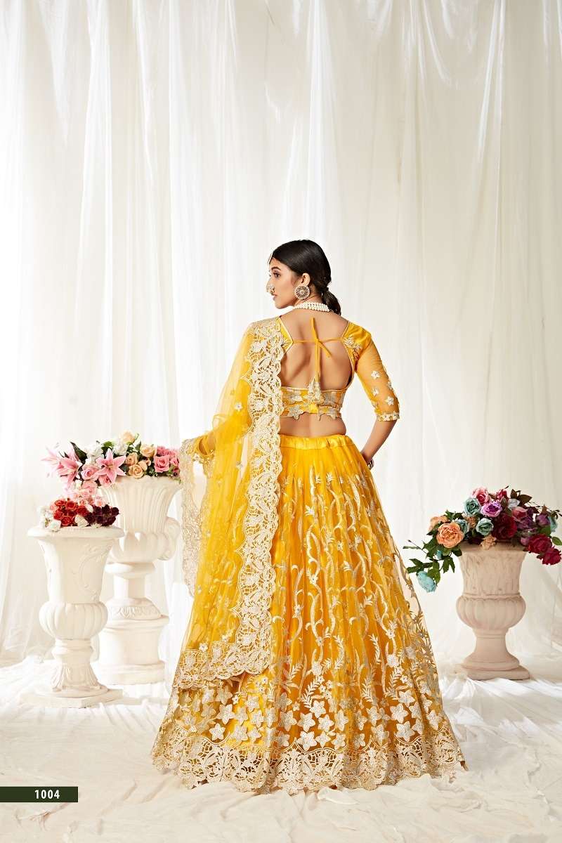 Buy Wedding Lehenga - Adorning Art Silk Light Yellow Lehenga Choli –  Empress Clothing