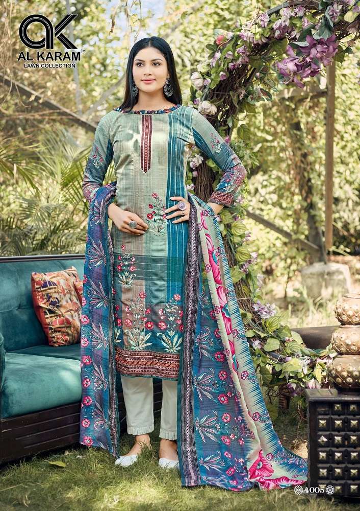 Al Karam Chikankari Embroidery Lawn Collection Vol-4 – Dress Material -Wholesale Catalog