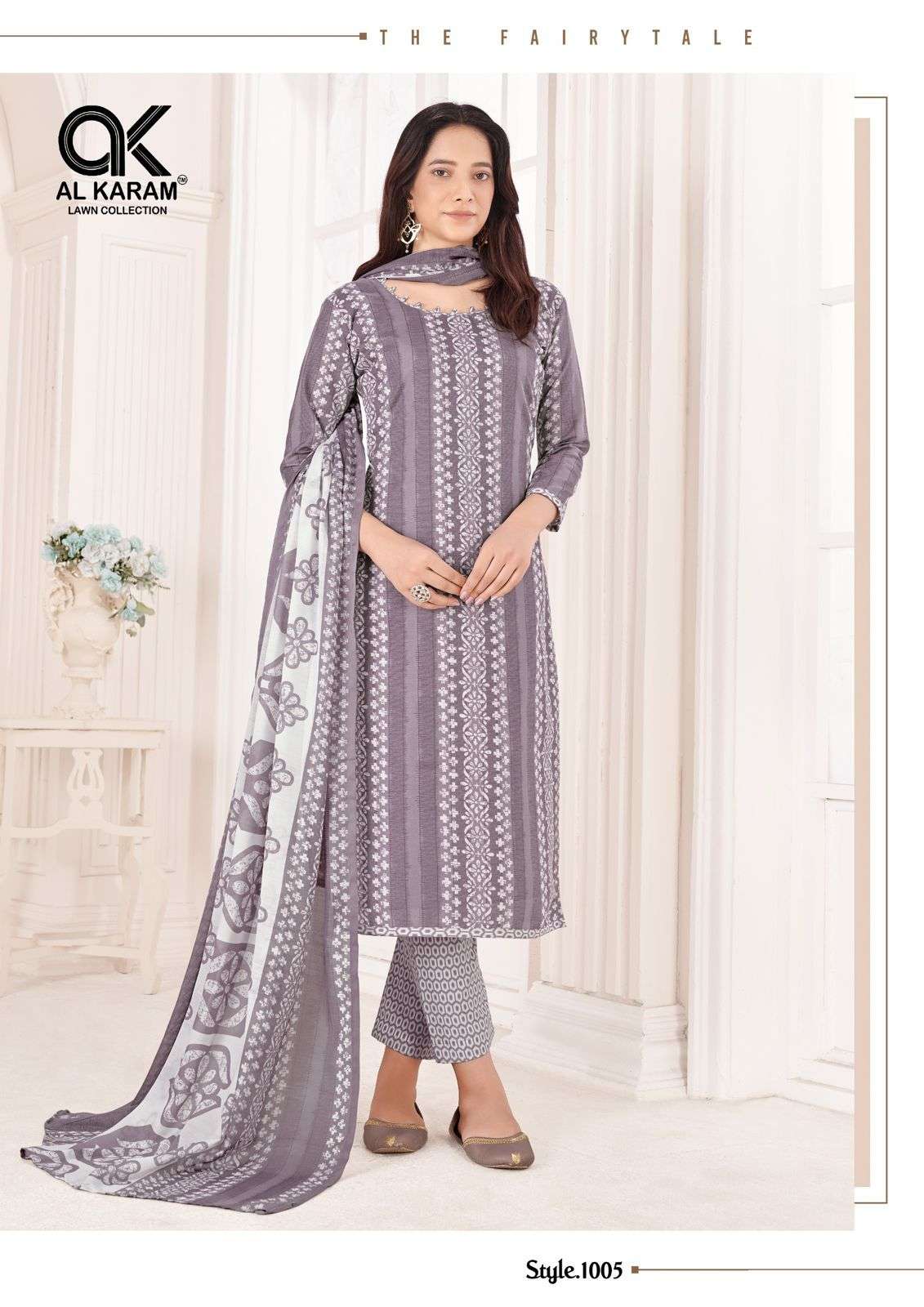 Al Karam Tamanna Signature Print Cotton Dress Material Wholesale catalog